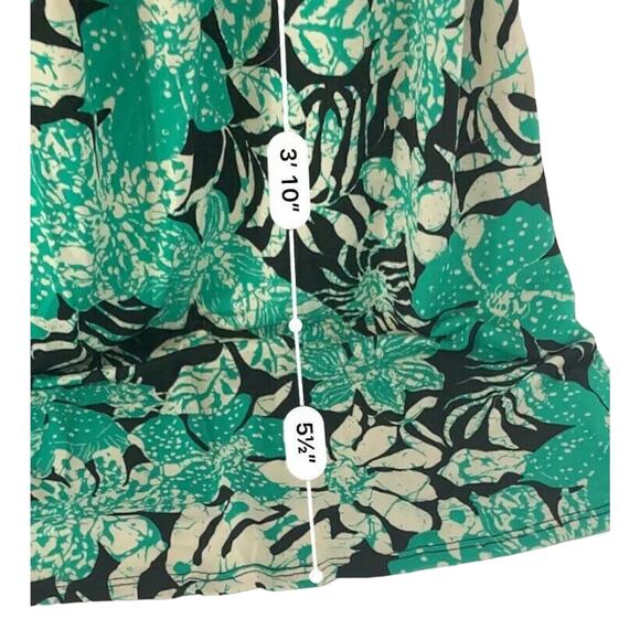 The Zig Zag Stripe Womens Dress Sleeveless Floral Gathered Ruched Size Small - Picture 6 of 8